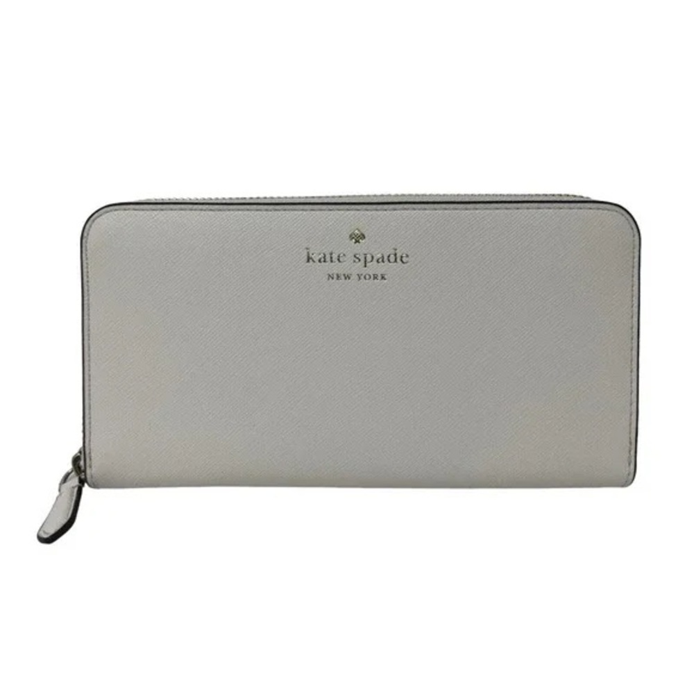 Kate Spade Metallic Light Blue Wallet with Gold Hardware